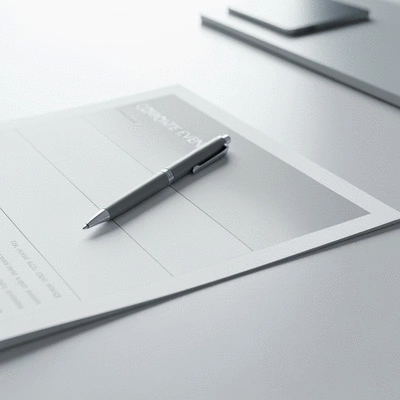 Corporate event planning checklist with pen on a desk